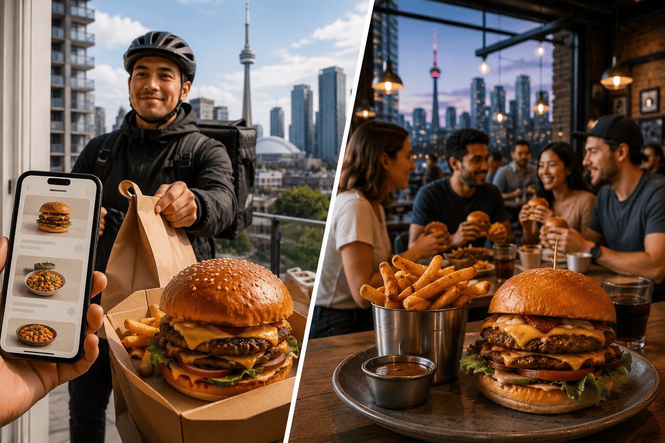 Uber Eats SkipTheDishes or Walk In Get Your Burger in Toronto