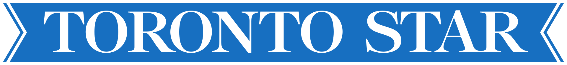 Blue Toronto Star logo banner with white serif text reading TORONTO STAR